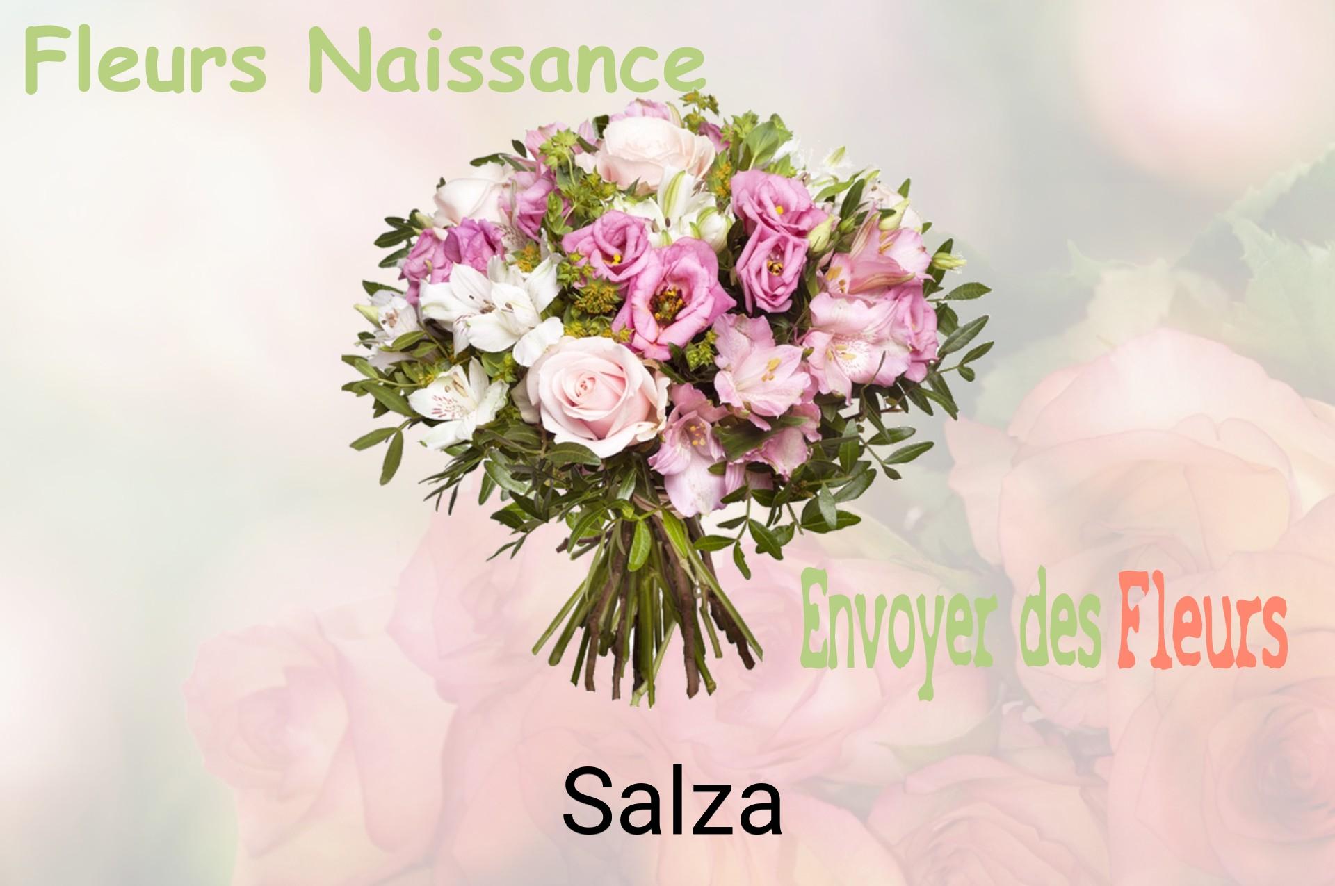 Bouquet de fleurs de naissance livré à Salza